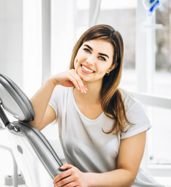 Woman sharing flawless smile