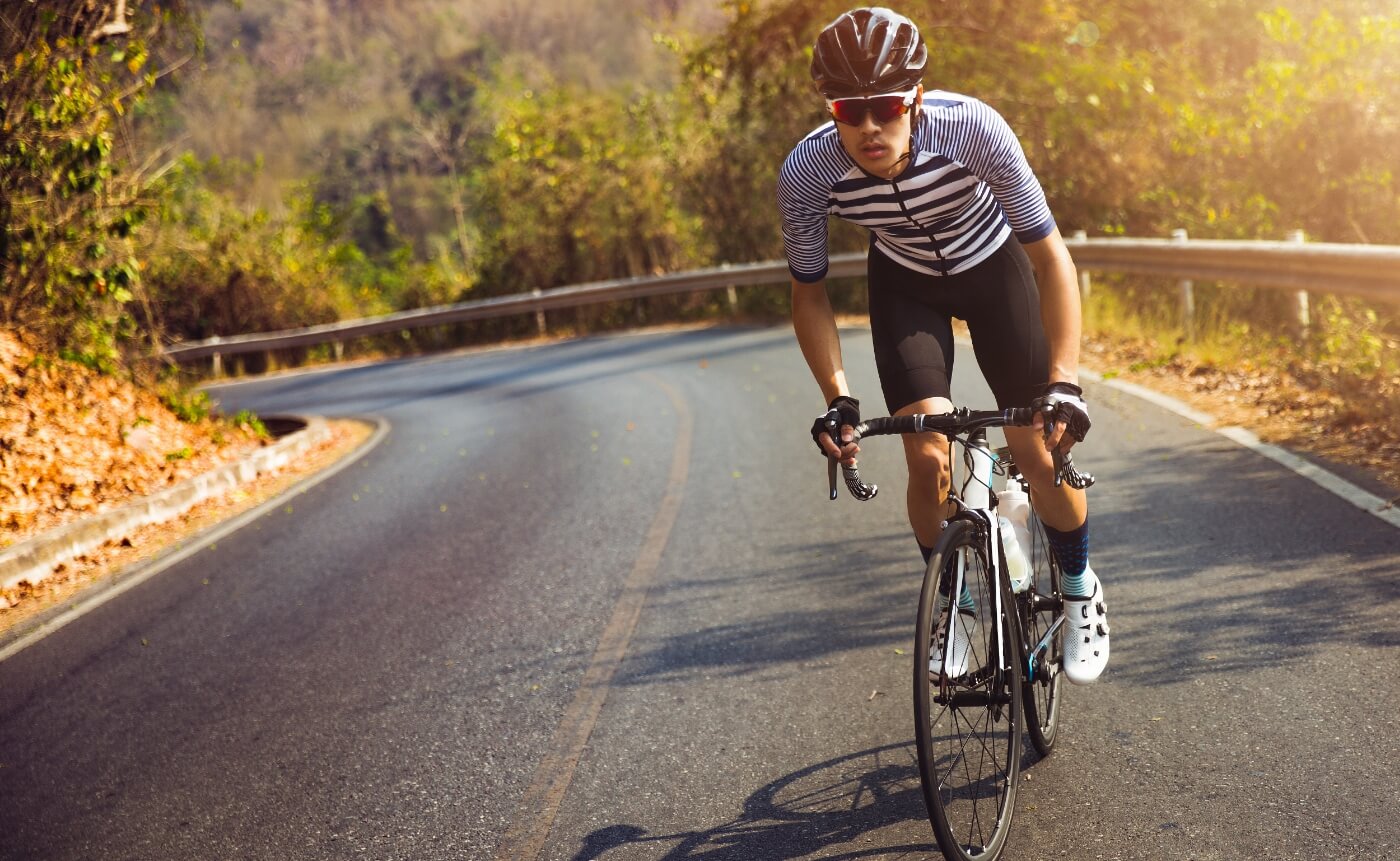 Man riding a bike