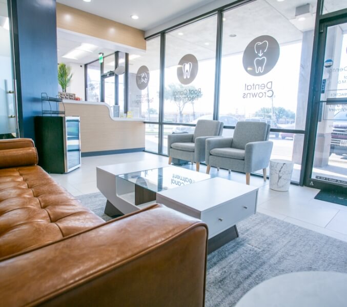 Cozy dental office waiting room