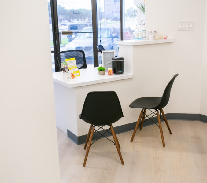 Dental office consultation area