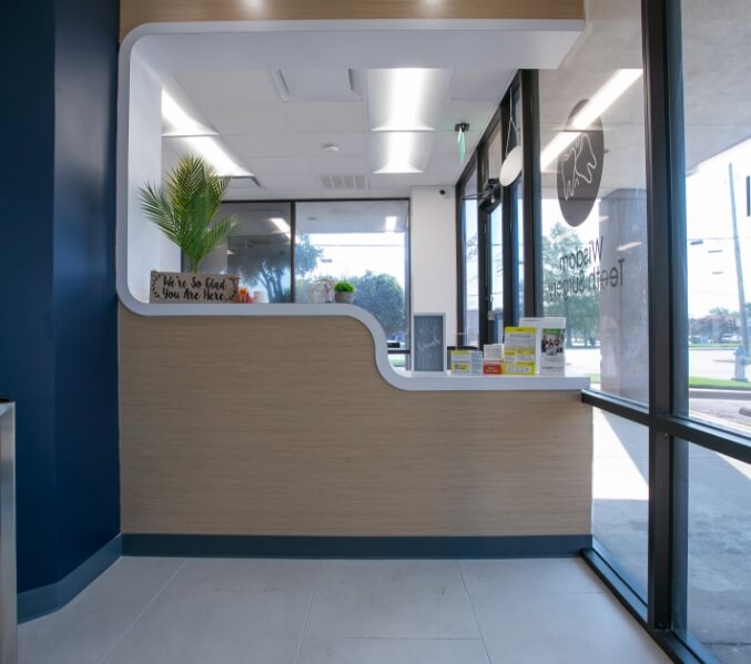 Dental office reception desk